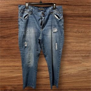 Women’s Maurice’s Distressed Straight Leg Jeans Size 16